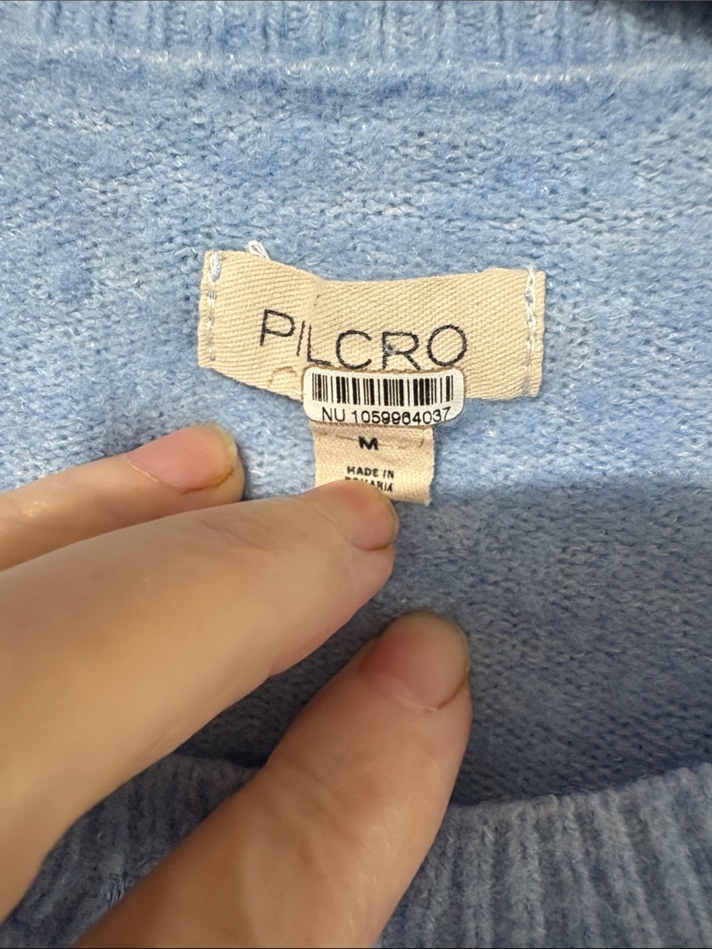 Pilcro Light Blue Button-Front Cropped Cardigan - Picture 3 of 6